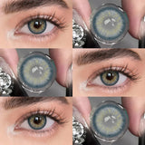 Small Pupil Brown Grey Colored Contact Lenses 1Pair Beauty Cosmetic Yearly Use Color Contacts Eyes Fashion Makeup Lens