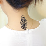 5pcs Death Eaters Dark Mark Waterproof Temporary Tattoo Sticker Skull Snake Head Body Art Arm Fake Tattoo Sleeve Women Men Neck