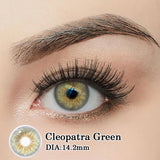 1 Pair Colored Contact Lenses Beautiful Pupil Color Circle Lens Green Iris Prescription Yearly Natural 0-8 Degrees  F