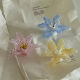 Handmade 3D Glass Ceramic Lily Incense Holder Ornament Glass Fragrance Ornament
