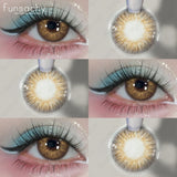 Blue Lenses with Prescription Myopia Colored Contact Lenses for Eye Cosmetic Eye Contacts Lens with Degree Yearly Pupil