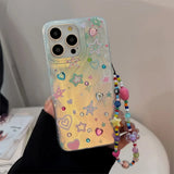 Colorful stars ins shiny blingbling shockproof phone case for iphone 11 13 promax 15 plus 12 14 16 pro max cartoon cute cover
