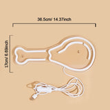 Chi-buy LED Neon Chicken drumstick USB Powered Neon Signs Night Light 3D Wall Art Bedroom Living Room Decor Lamp Signs