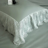 3/5Pcs Lyocell Cotton Soft Silky Embossing Quilted Bedspread, Bed Cover, Mattress Topper Coverlet, Bedsheet, Lace Pillowcases