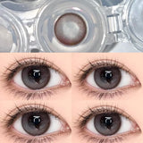1Pair New Natural Colored Contact Lenses Eye Black Pupils lens with Degree Makeup Myopia Lenses Yearly Use