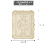 Rectangle Emboss Wooden Pallets Dessert Tea Break Cake Coffee Shop Bar Supplies Tableware Dining Plate Originality Retro Plate