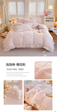 Princess Style Bedding Set Soft Bedroom Decor Comforter Duvet Cover Set Pillowcase Bed Sheet Ruffled Quilt Cover Four Pieces Set