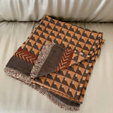 New class A summer cotton four-layer gauze fringed blanket travel summer cool quilt leisure towel quilt summer
