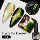 7.5ml Golden Gradient Cat Eye Nail Polish Gel Phototherapeutic Gel Soak Off Nail Magnetic Gel Polish Nail Art DlY