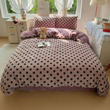 New Style of Light and Fresh Thickened High-weight Milk Fleece Quilt Cover  Autumn and Winter Warm Duvet Covers