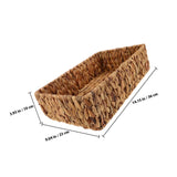 Natural Seagrass Storage Basket Handmade Woven Desktop Organizer Tall Narrow Basket for Bathroom Toiletries Office Supplies