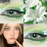 Korea Color Contact Lens 2Pcs Hot Sale Myopia Lenses Degree Natural Fashion Contact Lenses Green Pink Soft Lens Yearly