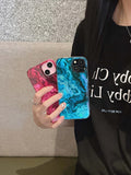 Sea water blue summer simple phone case for iphone 14pro 12pro 13 15 11 15pro 15promax 13pro 14promax 14 pro max 12 coque capa