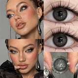 2pcs/pair Yearly Colored Contacts with Prescription Beauty Cosmetic Brown Pupil Super Natural Korean Lenses Fast Shipping