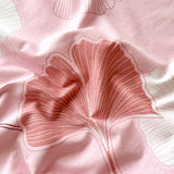 100% Cotton Bedding Set Brushed Dreamy Style Ginkgo Biloba Leaves Pink Duvet Cover Sheet Set Sheet King Queen for Bedroom Decor