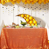 Rectangle Table Cover Golden Sequin Tablecloth Long for Wedding Birthday Party Baby Shower Events Independence Day Decorations