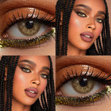 Colored Pupils 1Pair Contact Lenses for Eyes Brown Eye Lenses Green Contact Lenses Fashion Gray Makeup Lenses 1Year