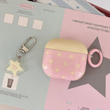 Lovely Pink Earphone Case For Apple AirPods Pro 2 Soft Cover Cute Yellow Star Pattern Silicone Protector For AirPods 1 2 3 4