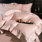 600TC Egyptian Cotton Jacquard Embroidery Bedding Set Queen King Size Duvet Cover Set With Bed Sheet /Fitted Sheet Pillowcases