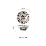 980ml Japanese Ceramic Soup Bowl Retro Ramen Noodle Bowls Large Capacity Bowl Restaurant Household Tableware Kitchen Supplies
