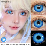 Vampire Red Eye Lenses Halloween Colorful Contact Lenses Devil Cosplay White Anime Eye Lens with Pink Pupils for Partie