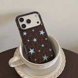 Luxury Leopard Pattern Five-pointed Stars Printed Phone Case for IPhone 16 15 14 17 Pro Max Air 13 Shockproof Protective Cover