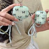 Ins 3D Pearl Bow Knot Case For Airpods Pro 2nd 3rd Generation Butterfly Summer Soft Cover For AirPods 1 2 3 With Pearl Keychain
