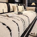 1PC Sofa Cushion Winter Thickened New Non-slip Light Luxury One-piece Plush Seat Cushion Cover Towel Home Textile
