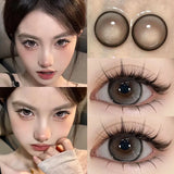 Myopia Color Contact Lenses For Eyes with Multicontact Natural Pupils Korean Grey Lenses 1 Pair(2Pcs) Fast Shipping