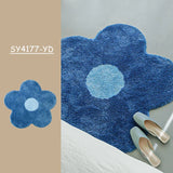 Irregular Shape Flowers Rugs for Bedroom Bedside Carpet Living Room Soft Fluffy Plush Mat Home Decoration Cloakroom Floor Mats
