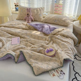 A-Class Summer Quilt Double Layer Non-Cotton Soft Air Conditioning Cooling Quilt Student Dormi Single Double Person Thin Quilt