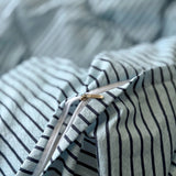 Ins Coastal Bedding Set Simple Style Striped Duvet Cover Set Soft Flat Sheet Single Twin Size Double Bed Sheet Set For Bedroom