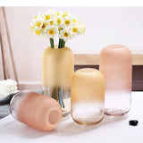 Gradual Frosted Glass Vase Floral Arrangement Accessories Hydroponics Terrarium Transparent Flower Home Decoration