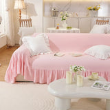 100% Cotton White Beige Sofa Cover Solid Color Washable Slipcovers for Living Room Outdoor Soft Non Slip Couch Covers for Sofas