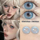 New 1 Pair Korean Lenses Colored Contact Lenses for Eyes with Diopters 0~-8.00 Blue Cartoon Pupils Soft Fashion Lenses