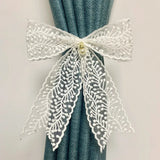 2PCS Curtain Tieback Clip Lace Bow-knot Tieback Clip Belt Tied Fashion Living Room Window Curtain Strap Buckle Home Decoration