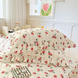 100% Cotton Pillowcase Skin-friendly Pillow Cover 2pcs Rectangle Pillowslip Floral Style Pillowsham 48x74cm Pillow Case
