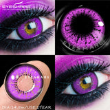 1Pair Cosplay Colored Contact Lenses Vampire Red Eyes Contact Anime Blue Purple Eyes Beauty Makeup Lenses For Halloween