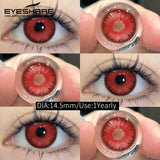 Halloween White Colored Contact Lenses Cosplay Crazy Red Contact Lenses Black Anime Eye Lenses White Beauty Makeup Lens