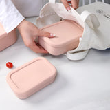 Silicone Bento Lunch Box Microwave Heating Lunch Box Fruit & Vegetable Storage Box Suitable for Students and Office Workers