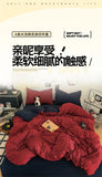 Solid Color Bedding Set Kids Adults Twin Full Queen Size Bed Flat Sheet Soft Duvet Cover Set Quilt Cover Pillowcases Bed Linen