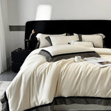 4Pcs Premium 1000TC Egyptian Cotton Simple Solid Color Bedding Set Duvet Cover Bed Sheet/Fitted Sheet Pillowcases Home Textiles