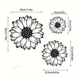 Sunflower Wall Art Decor Flowers Metal Wall Art Sunflowers Home Decorations for Bathroom Farmhouse Living Room Kitchen Office