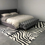 Nordic Fluffy Plush Carpets for Living Room Light Luxury Zebra Pattern Bedroom Decor Carpet Home Large Area Anti-Slip Lounge Rug