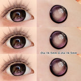 2pcs/Pair Eye Color Lenses Purple Contact Lenses Natural Brown Pupils Lenses Big Diameter Blue Pink BlackLens for Party