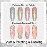 10ml Pink Glitter Gel Nail Polish Semi Permanent Soak Off UV LED Nail Gel Shinning Varnish Nail Art DIY