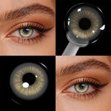 Eye Eyes Color Contacts Colored Contact Lenses Lens Cosmetics Beauty Blue Green 14.5mm 2Pcs 6 Months Half Year Use