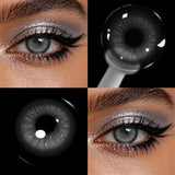 Eye Eyes Color Contacts Colored Contact Lenses Lens Cosmetics Beauty Blue Green 14.5mm 2Pcs 6 Months Half Year Use