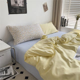 Hot Bedding Set Bedroom Decor Washed Cotton Double Duvet Cover Set Duvet Cover Flat Sheet Quilt Cover Pillowcase Home Textiles