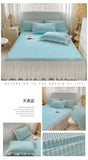 2/3pcs Summer Cooling Princess Bed Skirt Set Class A Mattress Cover Single Soft Mat Room Decor Bedspread Ice Silk Bean Cool Mat